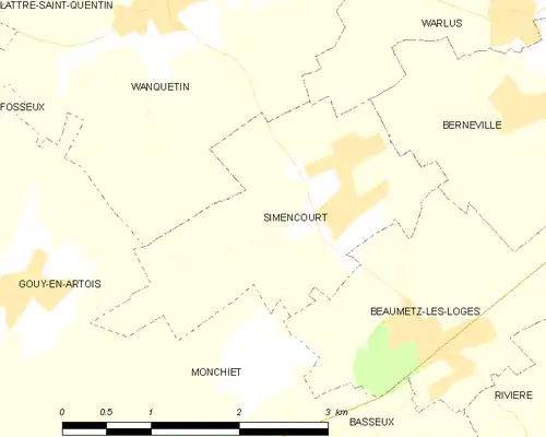 Detailkaart van de gemeente