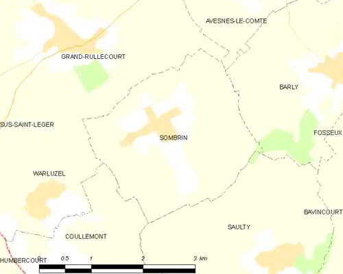 Detailkaart van de gemeente