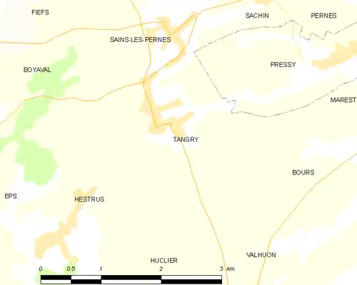Detailkaart van de gemeente