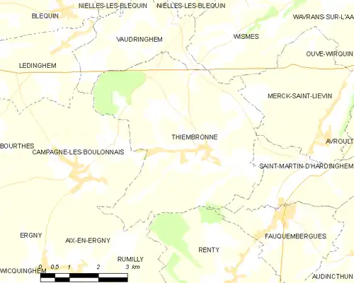 Detailkaart van de gemeente