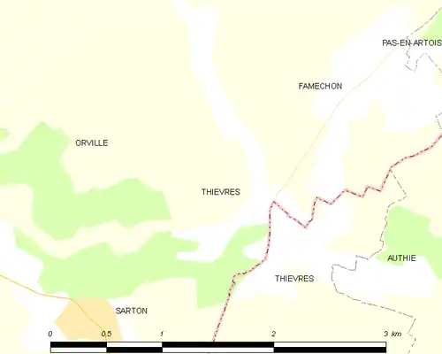 Detailkaart van de gemeente