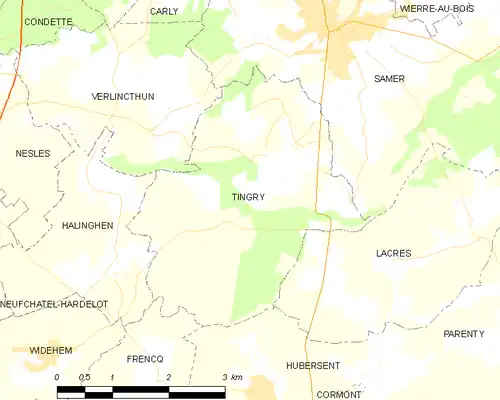 Detailkaart van de gemeente