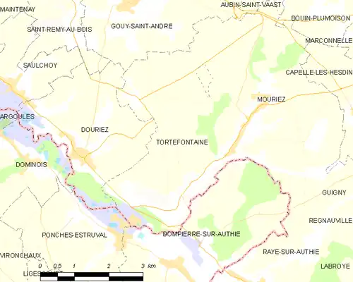 Detailkaart van de gemeente