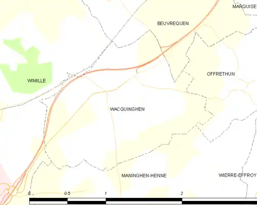Detailkaart van de gemeente