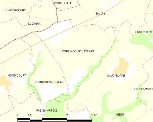 Detailkaart van de gemeente