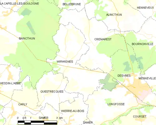 Detailkaart van de gemeente