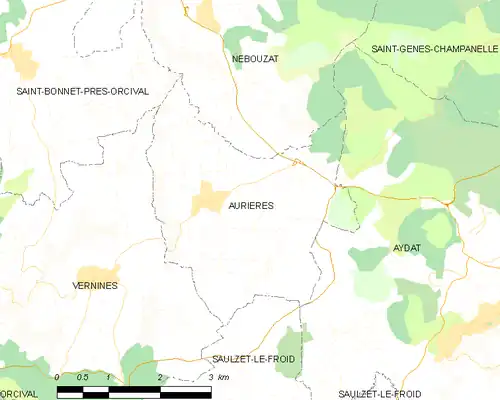 Detailkaart van de gemeente