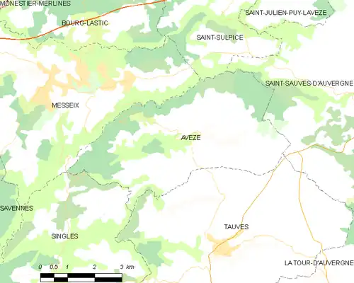 Detailkaart van de gemeente