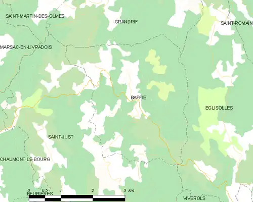 Detailkaart van de gemeente