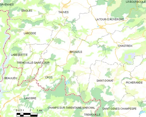 Detailkaart van de gemeente