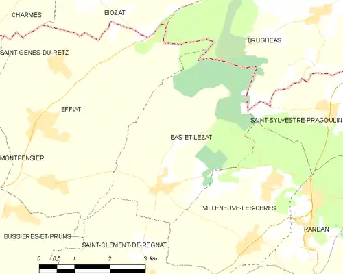 Detailkaart van de gemeente