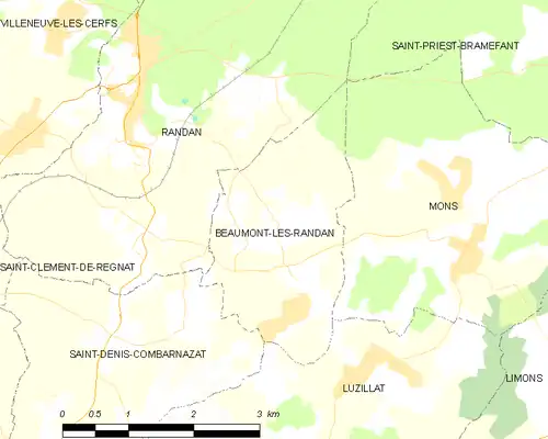 Detailkaart van de gemeente