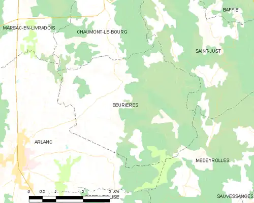 Detailkaart van de gemeente