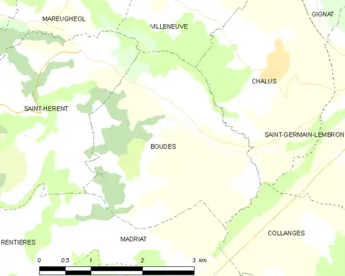 Detailkaart van de gemeente