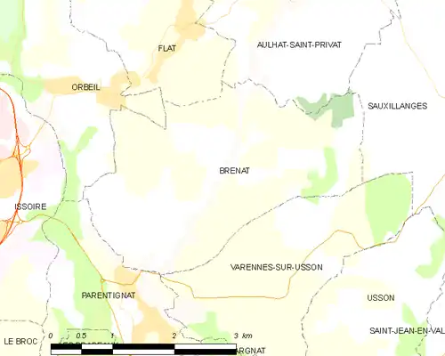 Detailkaart van de gemeente