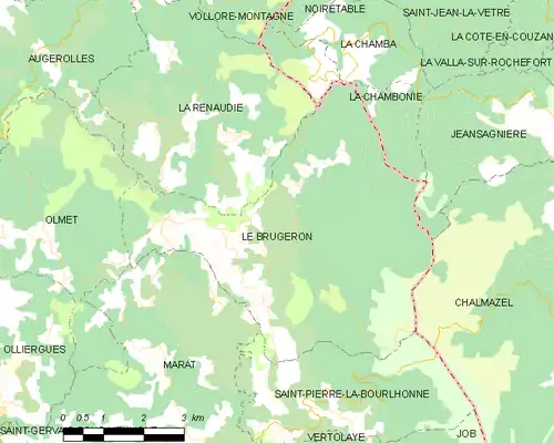 Detailkaart van de gemeente