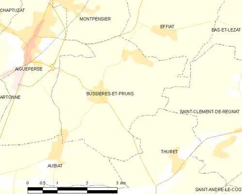 Detailkaart van de gemeente