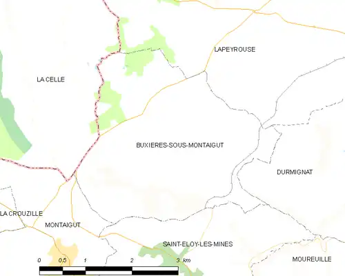 Detailkaart van de gemeente