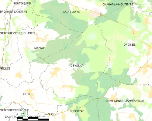 Detailkaart van de gemeente