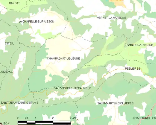 Detailkaart van de gemeente