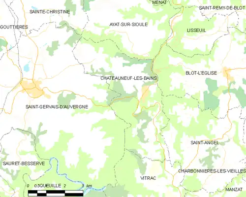 Detailkaart van de gemeente