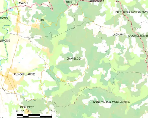Detailkaart van de gemeente