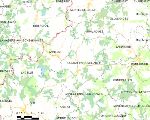 Detailkaart van de gemeente