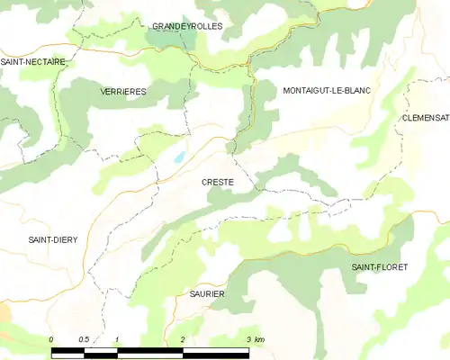 Detailkaart van de gemeente