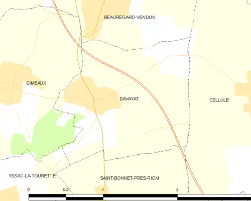 Detailkaart van de gemeente