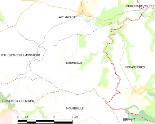 Detailkaart van de gemeente