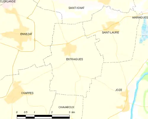 Detailkaart van de gemeente