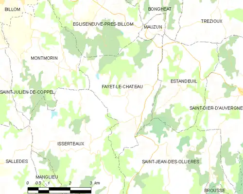 Detailkaart van de gemeente