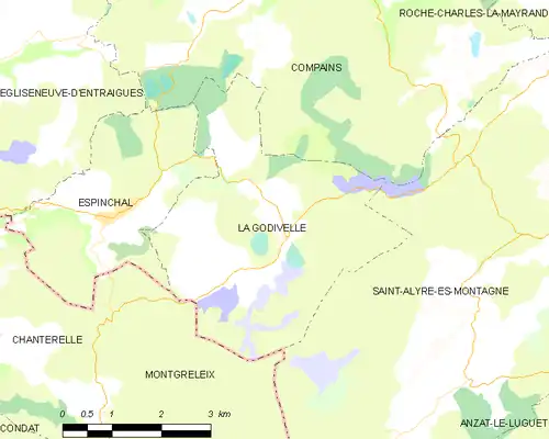 Detailkaart van de gemeente