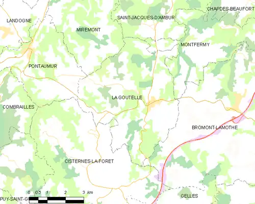 Detailkaart van de gemeente