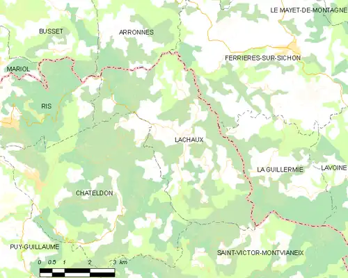 Detailkaart van de gemeente