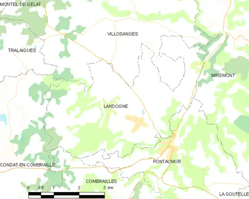 Detailkaart van de gemeente