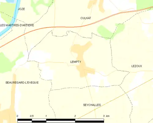 Detailkaart van de gemeente