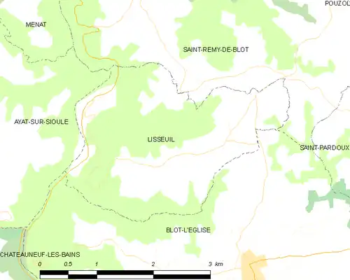 Detailkaart van de gemeente