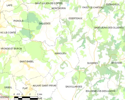 Detailkaart van de gemeente