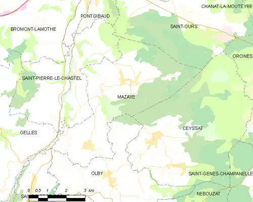 Detailkaart van de gemeente