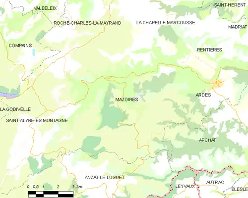 Detailkaart van de gemeente