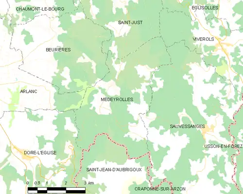 Detailkaart van de gemeente