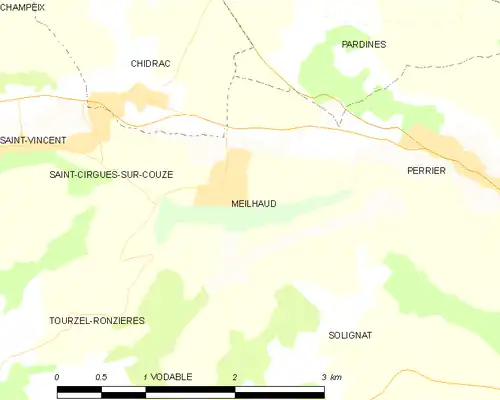 Detailkaart van de gemeente