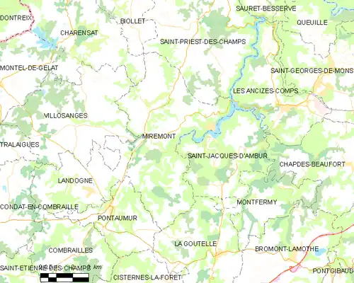 Detailkaart van de gemeente