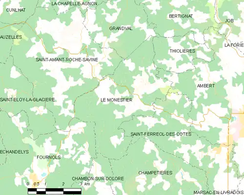 Detailkaart van de gemeente