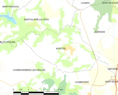 Detailkaart van de gemeente