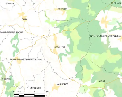 Detailkaart van de gemeente