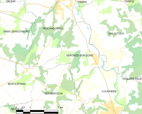 Detailkaart van de gemeente