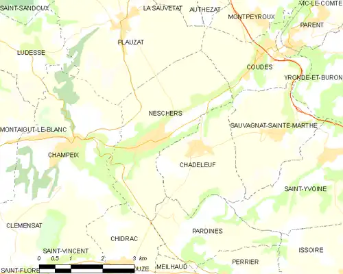 Detailkaart van de gemeente