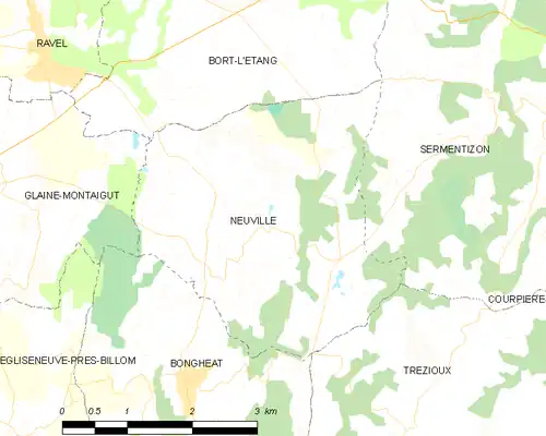 Detailkaart van de gemeente